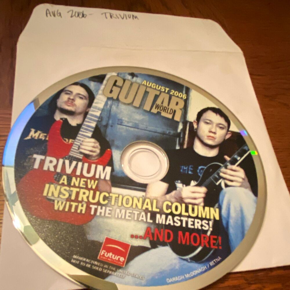 Guitar World August 2006 Trivium Guitar Instructional CD Rom